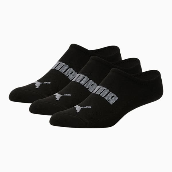 Calcetines invisibles de media felpa para hombre (3 pares), BLACK / GREY, extralarge