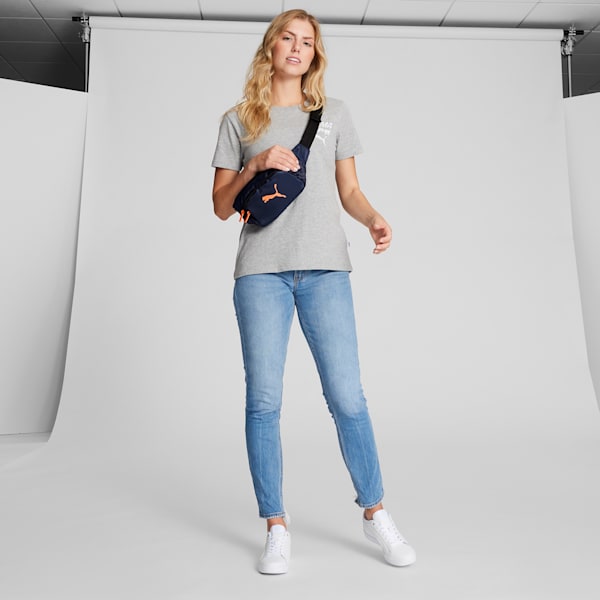 PUMA Estate Waistbag, NAVY/ORANGE, extralarge