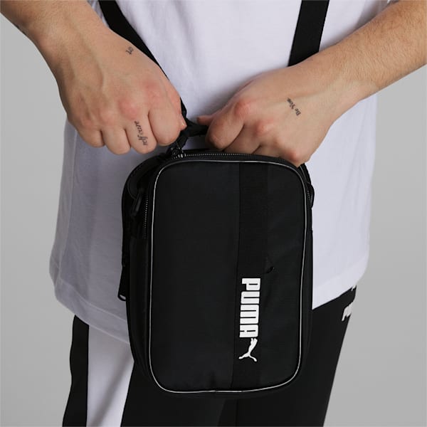 PUMA Archer Crossbody Bag , BLACK/SILVER, extralarge