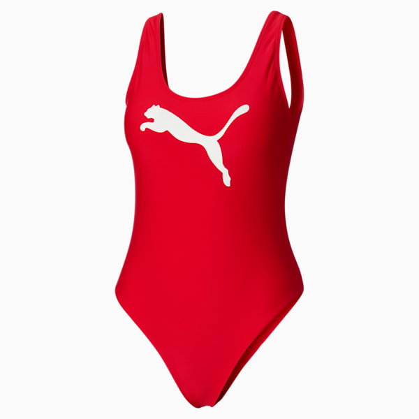 Traje de baño de una pieza para mujer, RED, extralarge