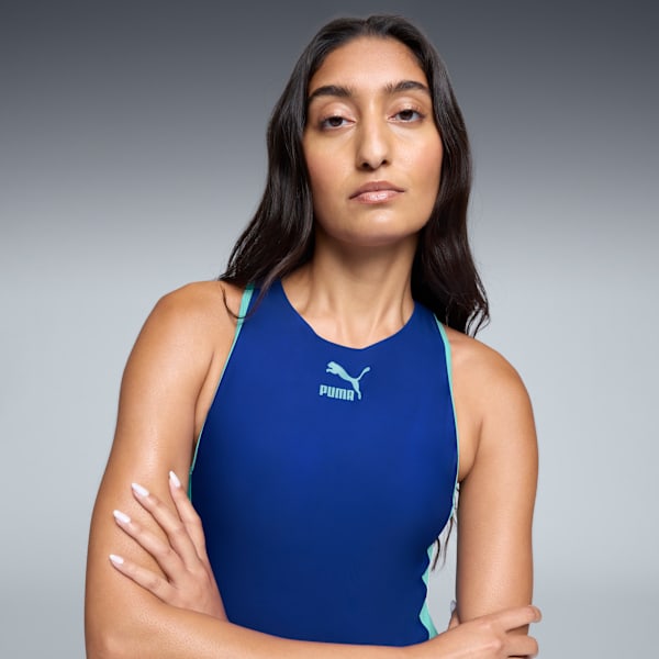 One Piece Women's T7 Swimsuit , VIVID BLUE, extralarge