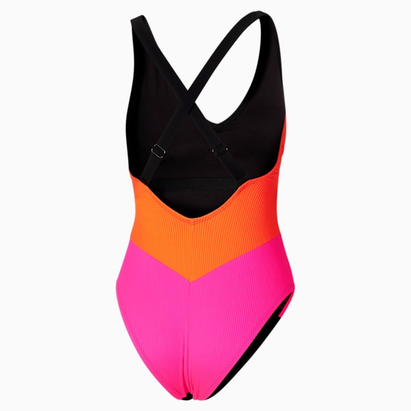 One Piece Mixed Media Women s Swimsuit PUMA
