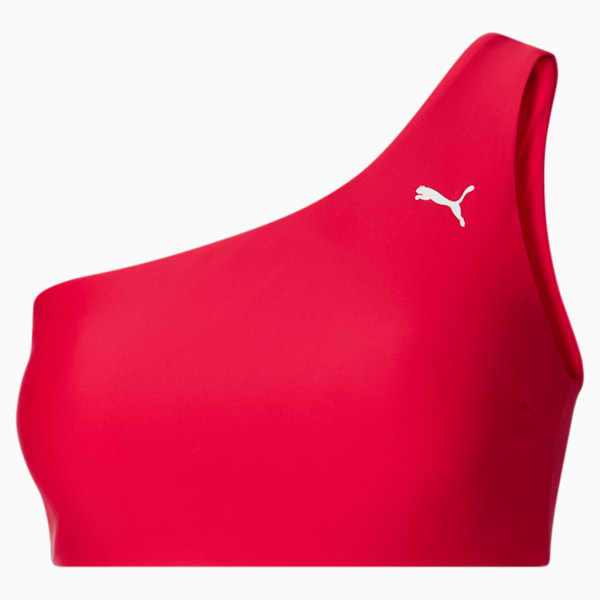 True Women's One Shoulder Bikini Top, RED, extralarge