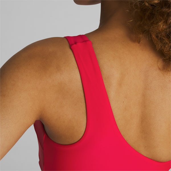 True Women's One Shoulder Bikini Top, RED, extralarge