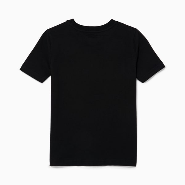PUMA Pattern Logo Little Kids' Tee, PUMA BLACK, extralarge
