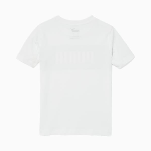 PUMA Pattern Logo Little Kids' Tee, PUMA WHITE, extralarge