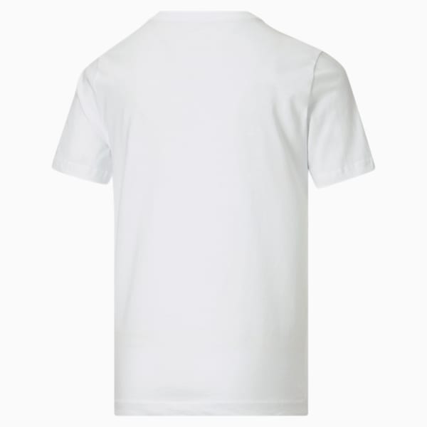PUMA Pattern Logo Big Kids' Tee, PUMA WHITE, extralarge