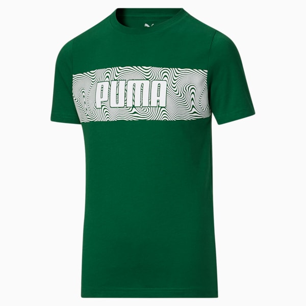 PUMA Pattern Logo Big Kids' Tee, VINE, extralarge