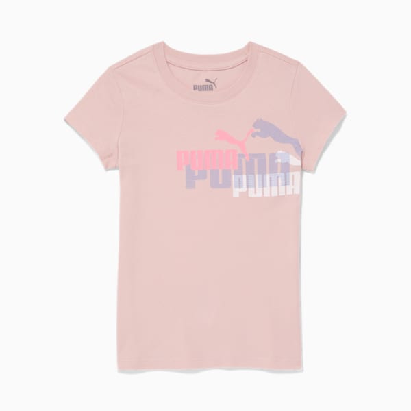 Triple Logo Little Kids' Tee, ROSE DUST, extralarge