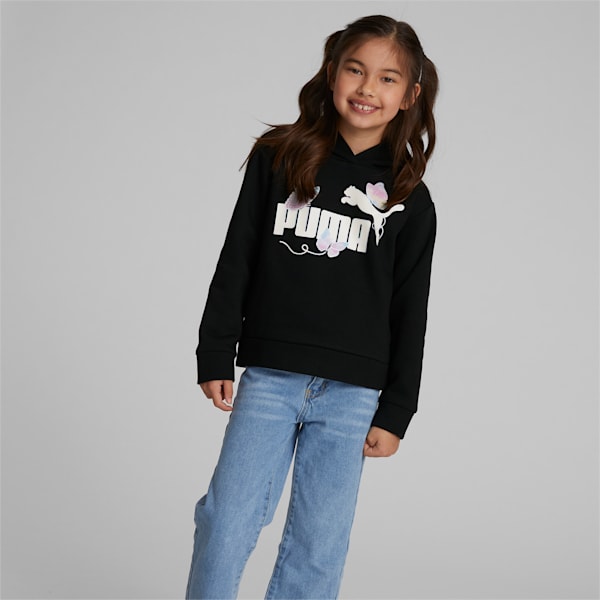 Butterfly Big Kids' Hoodie, PUMA BLACK, extralarge