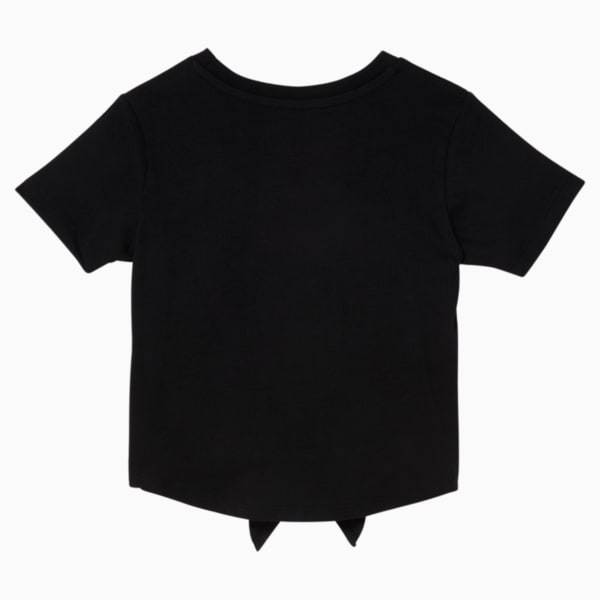 Butterfly Little Kids' Knotted Tee, PUMA BLACK, extralarge