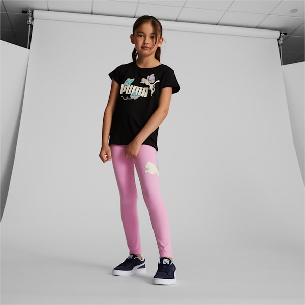 Butterfly Big Kids' Leggings, LILAC CHIFFON, extralarge