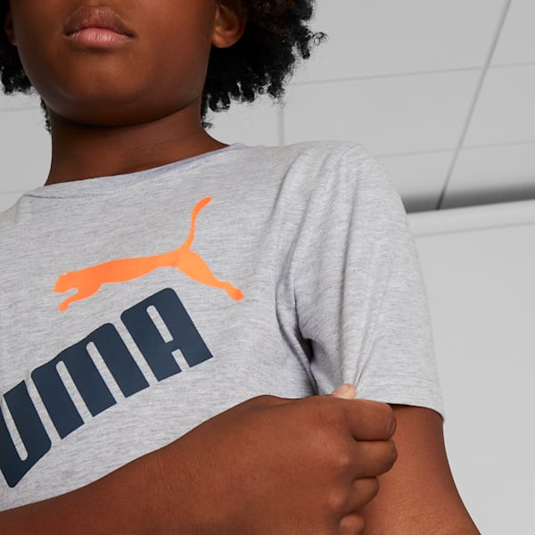 Summer Cool Logo Big Kids' Tee, LIGHT HEATHER GREY, extralarge
