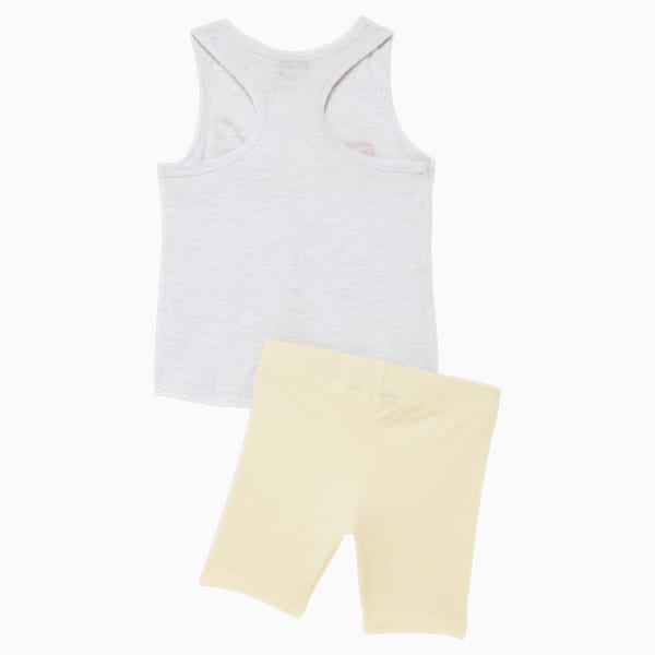 Sparkle Block Two-Piece Tank Top Toddlers' Set, WHITE HEATHER, extralarge