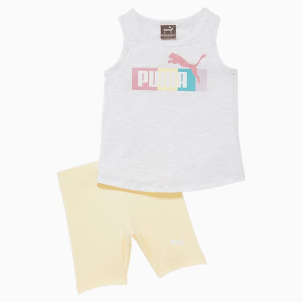 Sparkle Block Two-Piece Tank Top Toddlers' Set, WHITE HEATHER, extralarge