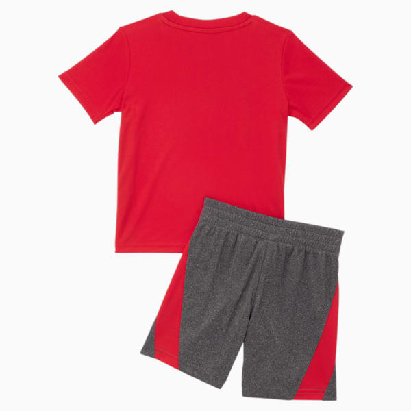 Cat Grid Toddlers' Two-Piece Set, HIGH RISK RED, extralarge