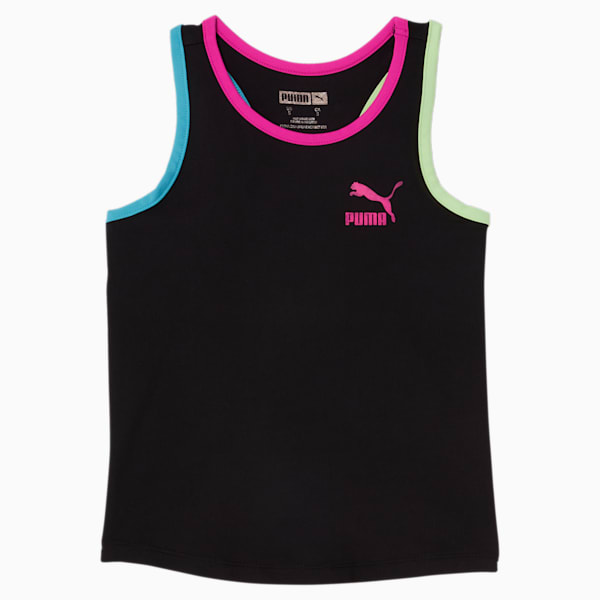 Brighter Days Pack Poly/Spandex Little Kids' Tank, PUMA BLACK, extralarge