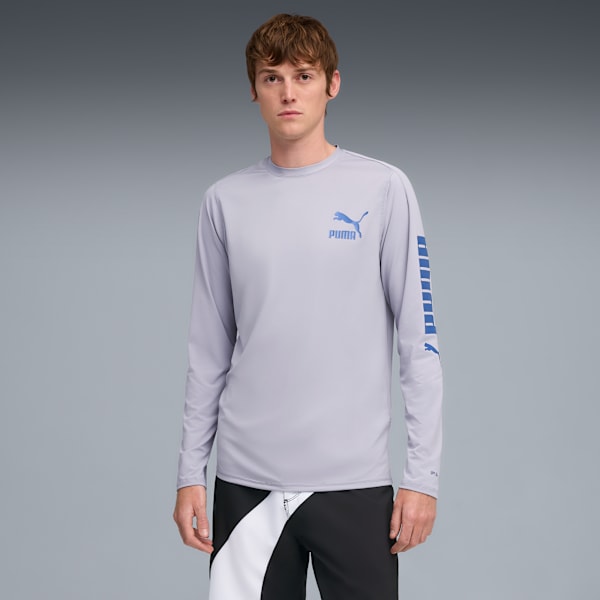 Rashguard de manga larga para hombre, GRAY FOG, extralarge