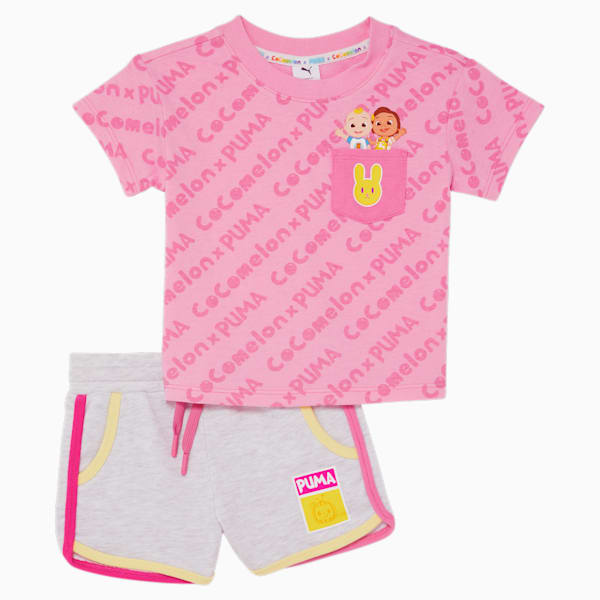PUMA x COCOMELON Infant Two-Piece Set , CECE PINK, extralarge