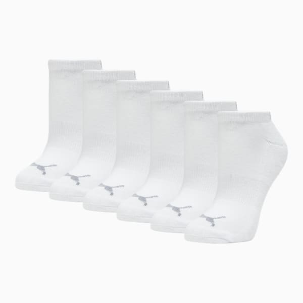 Chaussettes basses en tissu éponge Femme (lot de 6 paires), WHITE / GREY, extralarge