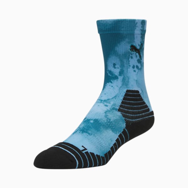 Abstract Terry Crew Socks (1 Pack), BLUE, extralarge