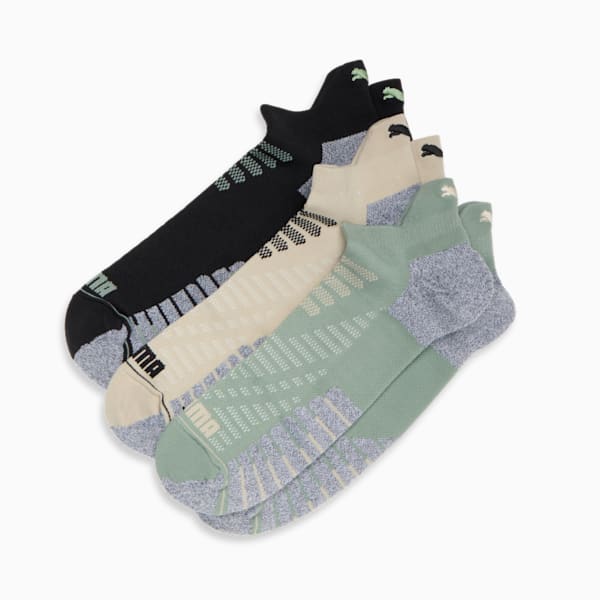 Men's Half-Terry Low Cut Socks (3 Pairs), OLIVE / KHAKI, extralarge