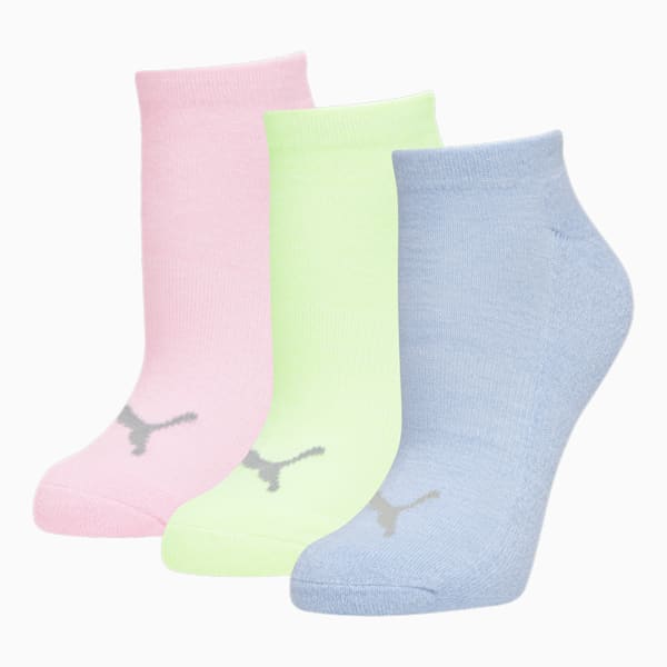 Women's Half-Terry Low Cut Socks (3 Pairs), BRIGHT CORAL, extralarge