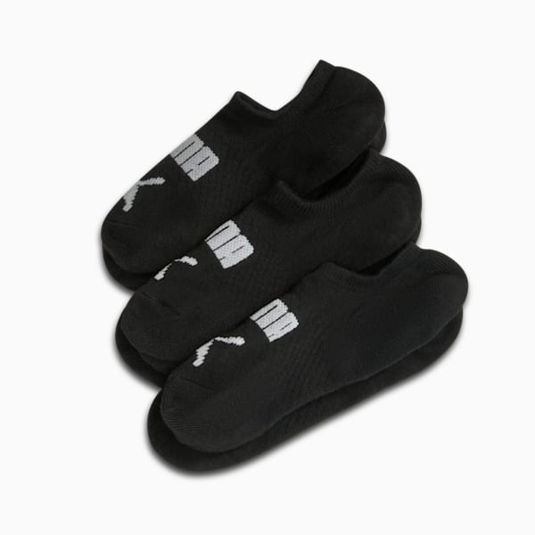 Women's No-Show Socks (3 Pairs), BLACK / GREY, extralarge