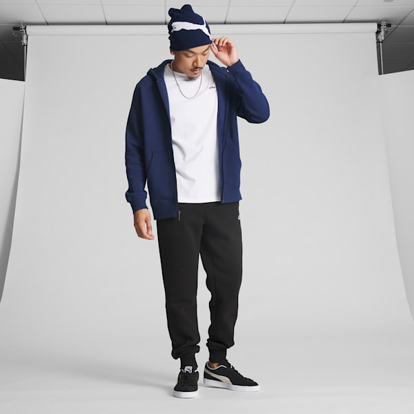 Long Knit Beanie, NAVY, extralarge