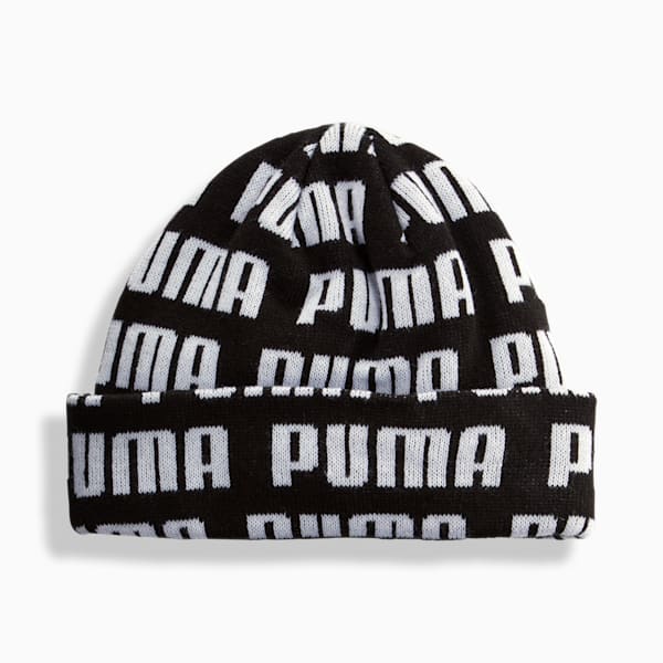 PUMA Repeat Logo Beanie, BLACK/WHITE, extralarge
