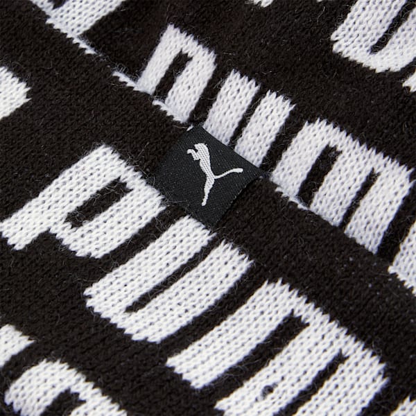 PUMA Repeat Logo Beanie, BLACK/WHITE, extralarge