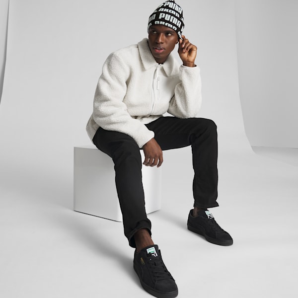 PUMA Repeat Logo Beanie, BLACK/WHITE, extralarge