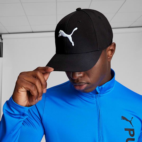 PUMA Hemlock Stretch Fit Cap, BLACK, extralarge