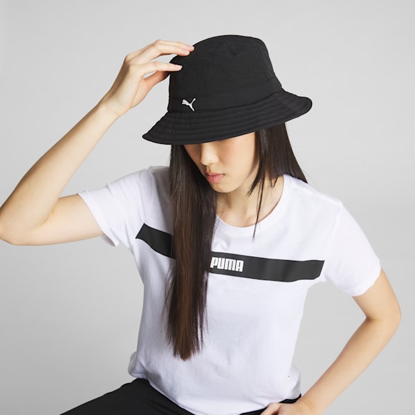 PUMA Quilted Bucket Hat, BLACK, extralarge