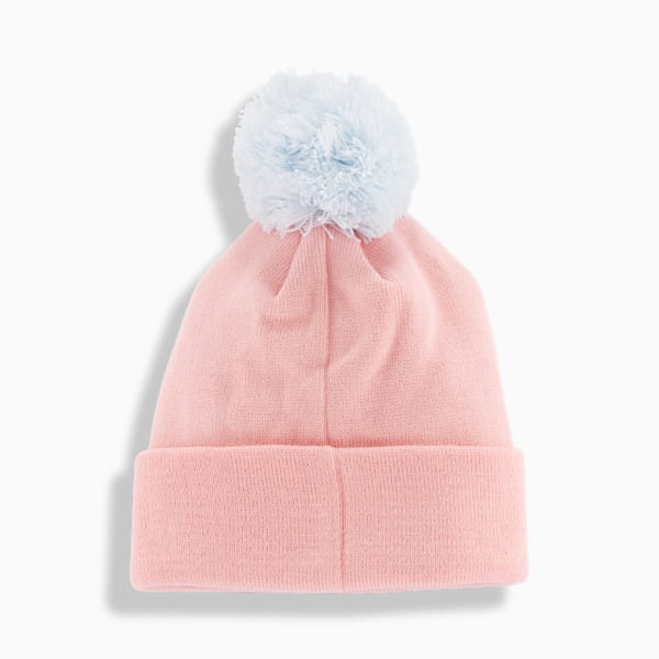 PUMA Pom Pom Kids' Beanie, PEACH, extralarge