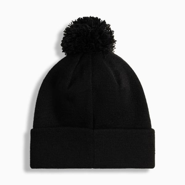 PUMA Pom Pom Kids' Beanie, BLACK/GREY, extralarge