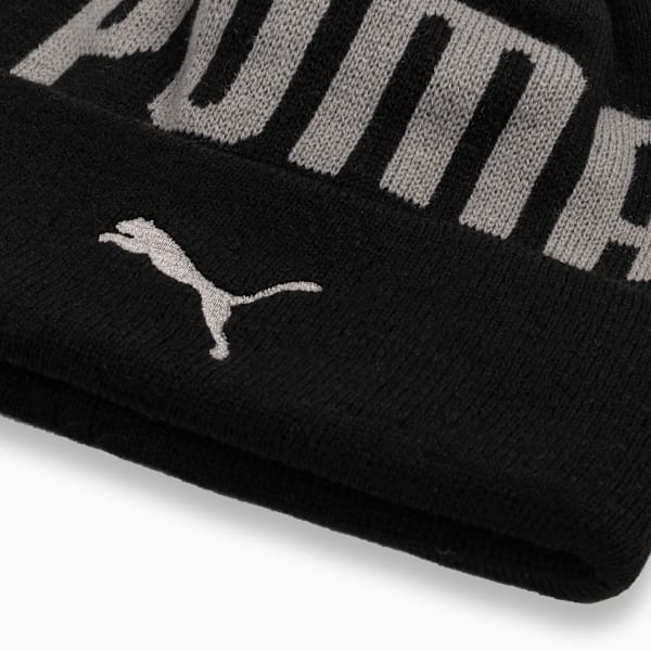 Bonnet PUMA Pom Pom Enfant, BLACK/GREY, extralarge