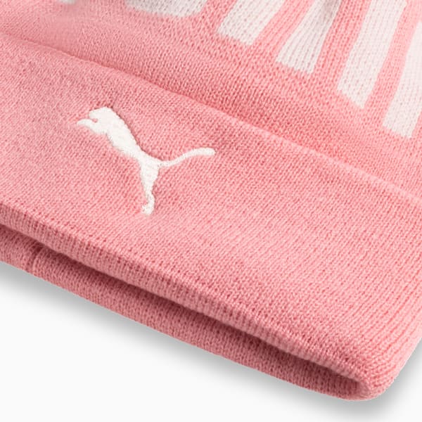 PUMA Pom Pom Kids' Beanie, PINK COMBO, extralarge