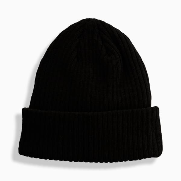 PUMA Ribbed Cuff Beanie, BLACK, extralarge