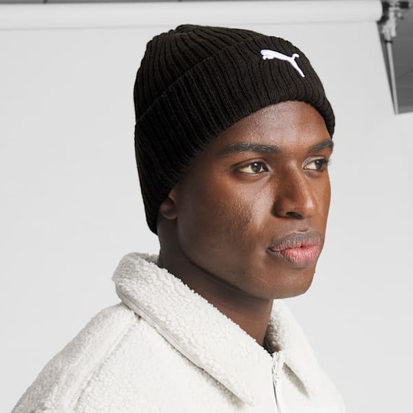 Gorro PUMA con dobladillo acanalado, BLACK, extralarge