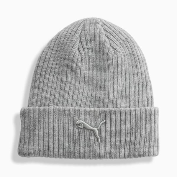 PUMA Ribbed Cuff Beanie, GREY / GREY, extralarge