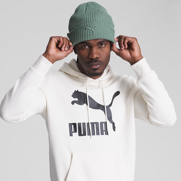 PUMA Ribbed Cuff Beanie, OLIVE, extralarge