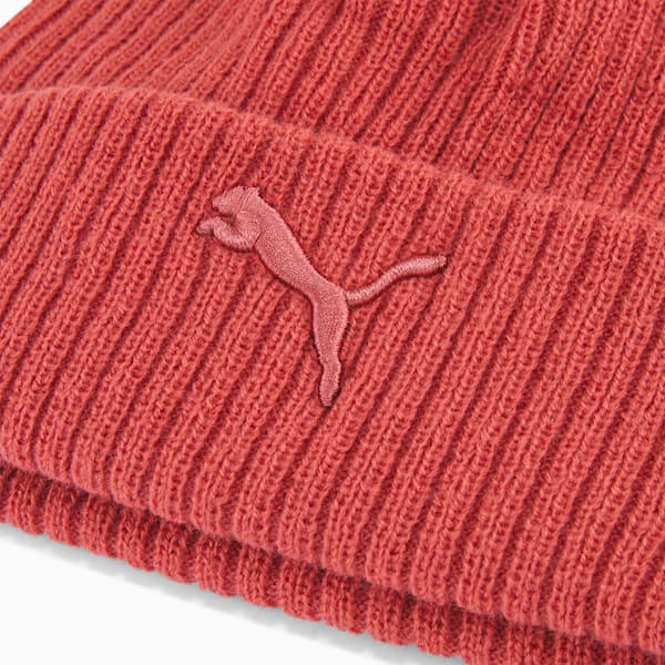 PUMA Ribbed Cuff Beanie, MEDIUM RED, extralarge