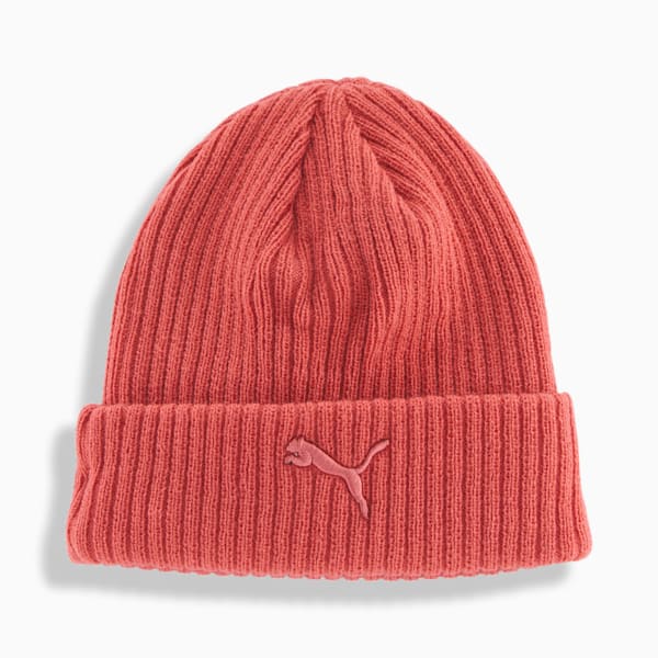 PUMA Ribbed Cuff Beanie, MEDIUM RED, extralarge