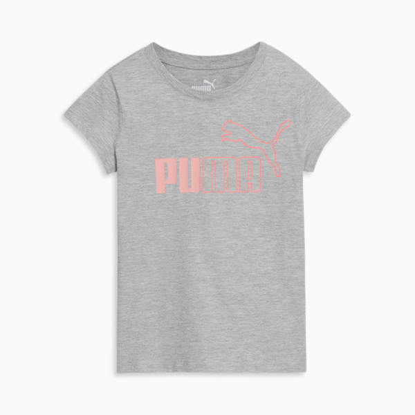 PUMA Power Pack Big Kids' Tee, LIGHT HEATHER GREY, extralarge