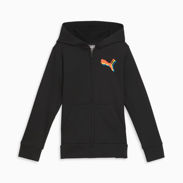 Blouson à fermeture éclair Game On pour grands enfants, PUMA BLACK, extralarge