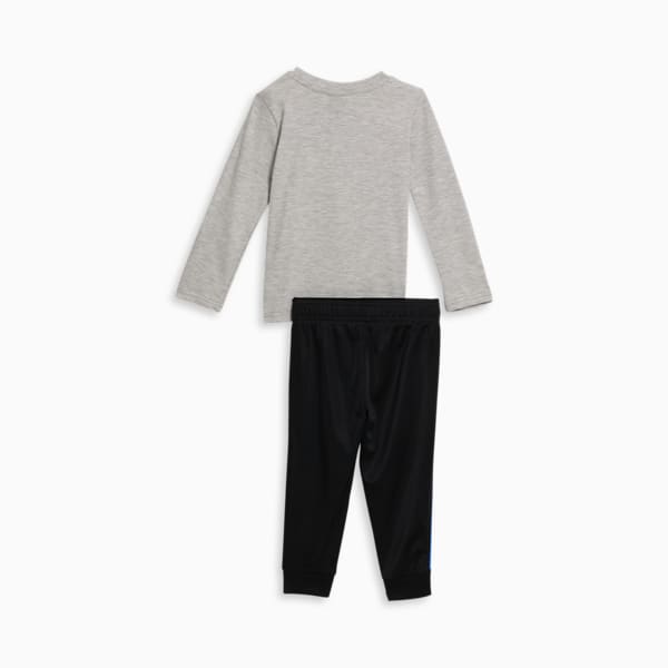 Stacked Logo Two-Piece Little Kids' Set, LIGHT HEATHER GREY, extralarge
