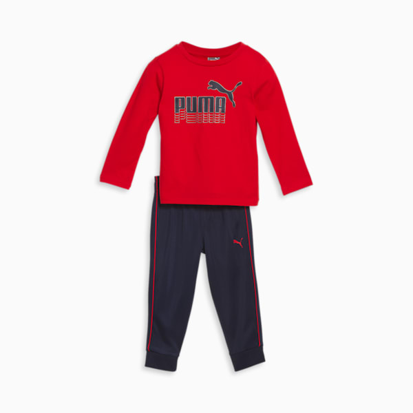 Stacked Logo Two-Piece Toddlers' Set, FOR ALL TIME RED, extralarge