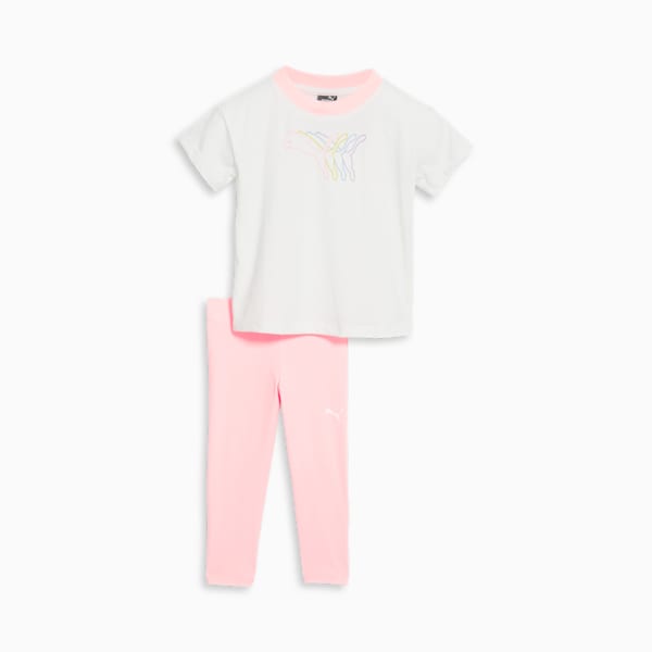 Outline Logo Toddlers' Two-Piece Set, PUMA WHITE, extralarge