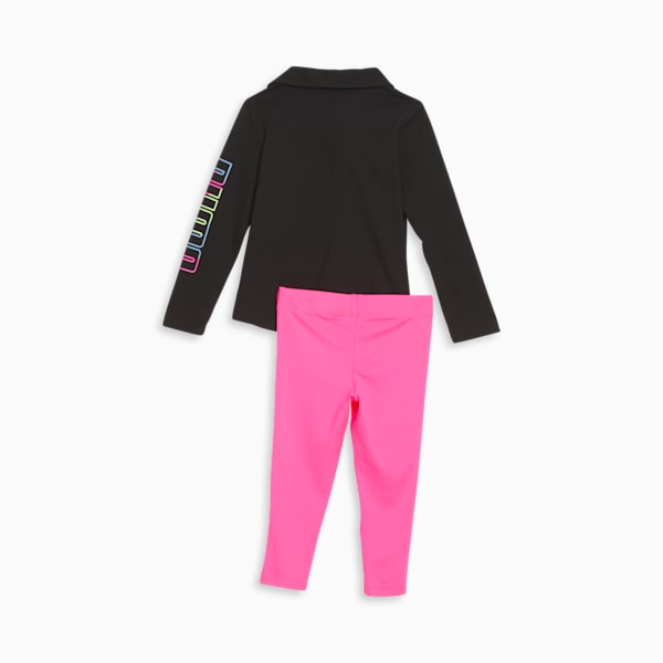Conjunto de camiseta de manga larga y pantalón de dos piezas para niños de 1 a 3 años, PUMA BLACK, extralarge